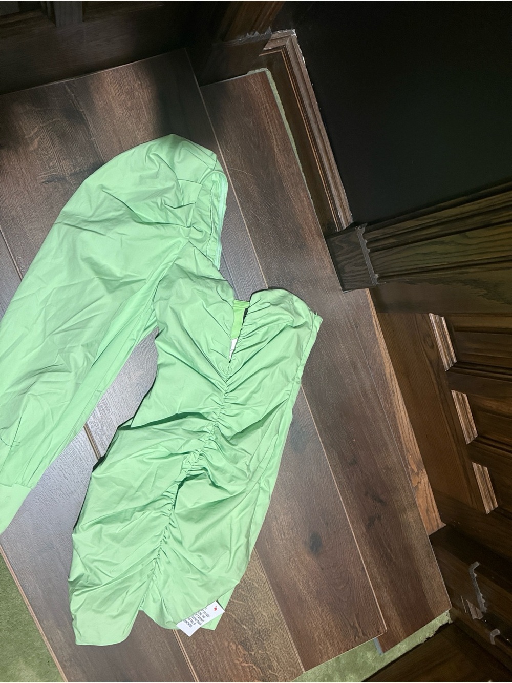 ASOS Light Green Ruched Mini Dress - Picture 3 of 3